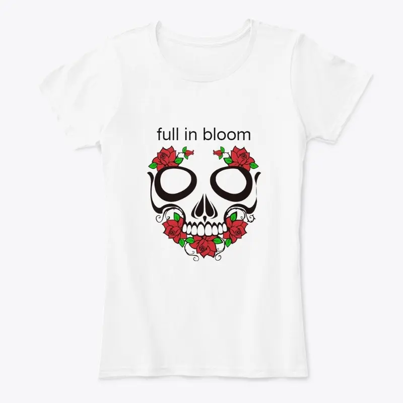 full in bloom Skull w/ Flowers