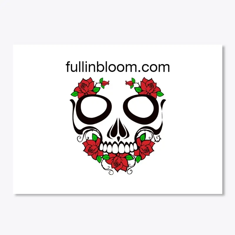 full in bloom Skull w/ Flowers